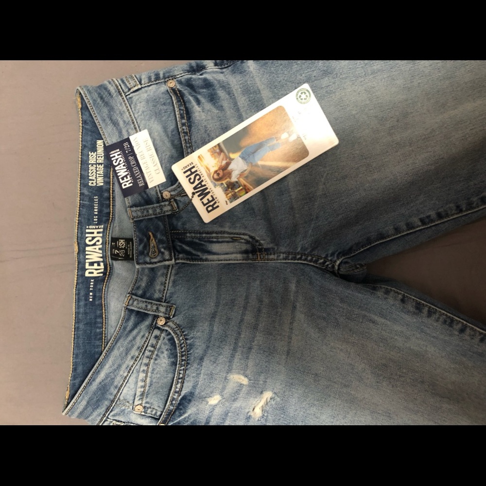 Rewash Brand relaxed crop Jean NWT